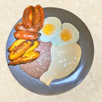 Best 9. Fried Plantain, Salvadorian Sausage, 2 Eggs, Beans, Cheese, Cream and 2 Tortillas in North Hollywood, CA